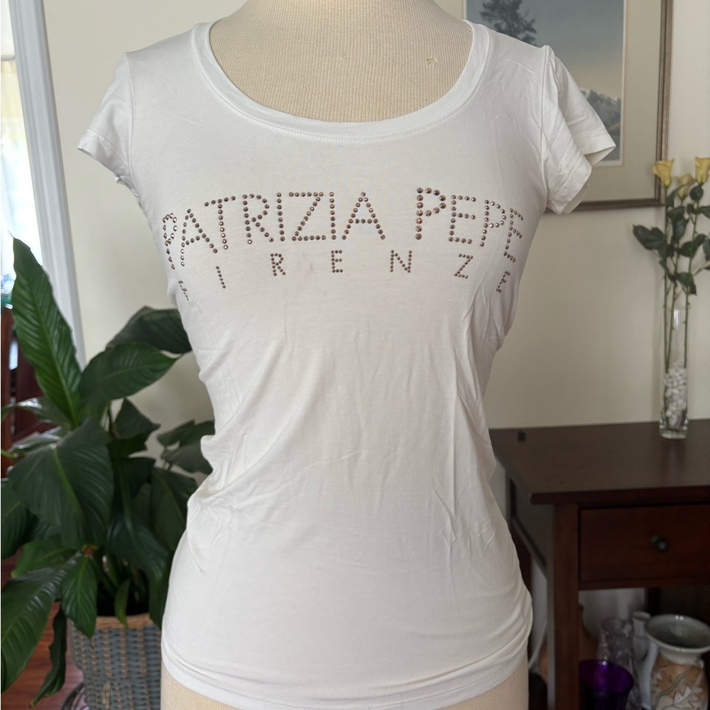 Patrizia Pepe White Short Sleeve Tee